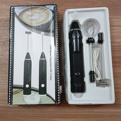 2 In 1 Electric Coffee Beater - Milk Frother And Egg Whisk - USB Electric Rechargeable Kitchen Tool For Versatile Mixing And Frothing