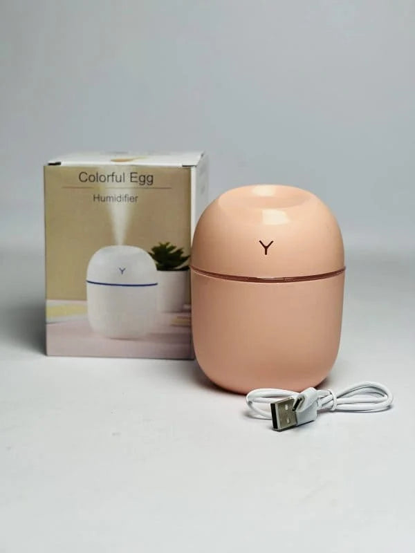Mini Cute Air Humidifier With RGB Light | Mute Humidifier For Room & Office | 220ML Water Capacity