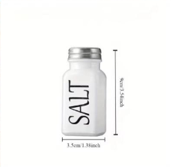 Ceramic Salt Pepper Shaker Condiment Storage Seasoning Dispenser for Home Kitchen Restaurant