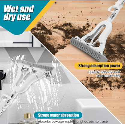 Squeeze mop long handle Adjustable Squeeze Water Floor Cleaning Magic Sponge Mop